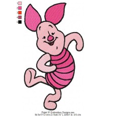 Piglet 01 Embroidery Designs